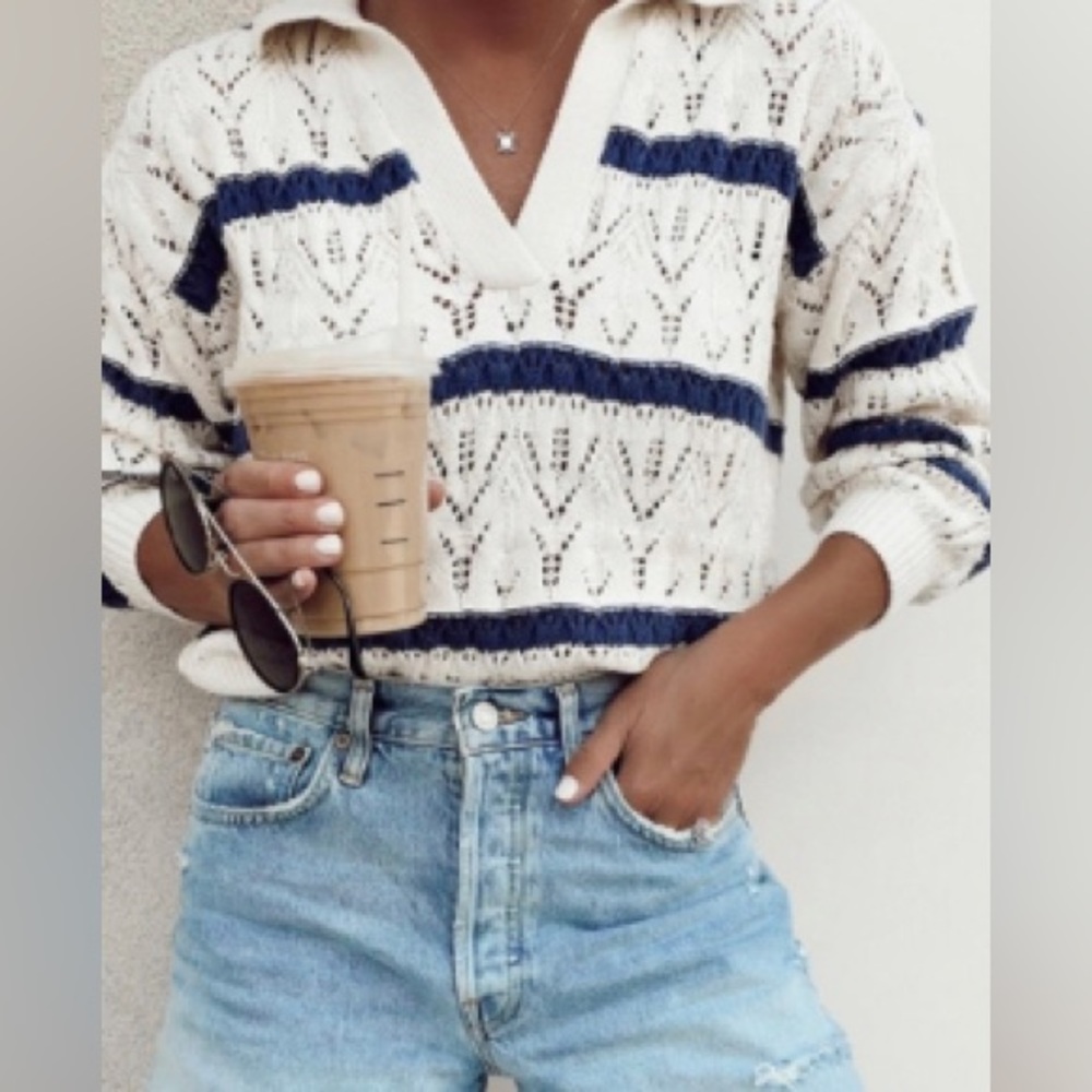 NWT Universal Thread pointelle collared polo